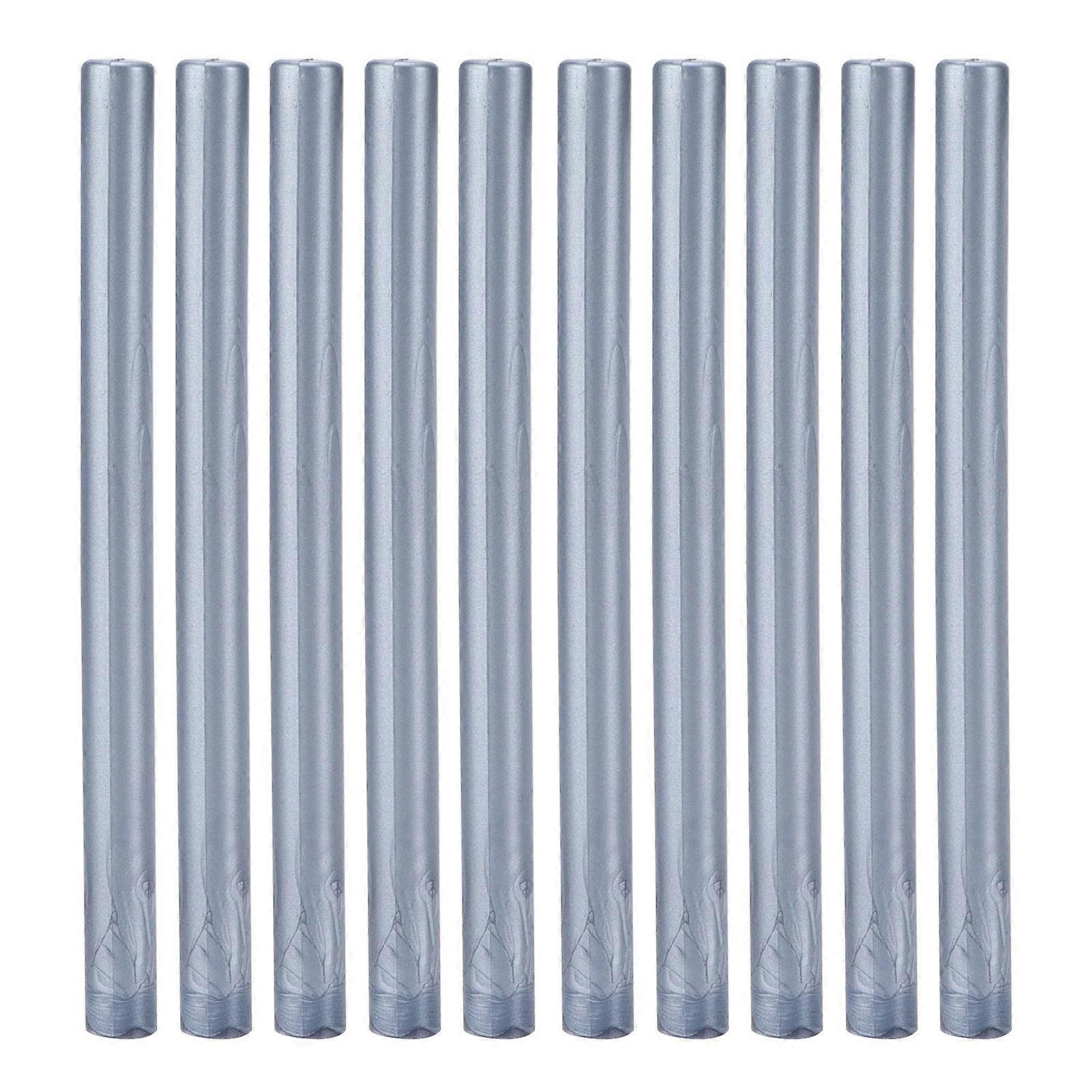 10 Pcs Multicolor Sealing Wax Sticks Small Round Stamps for Invitation Cards Envelopes (Blue Grey)