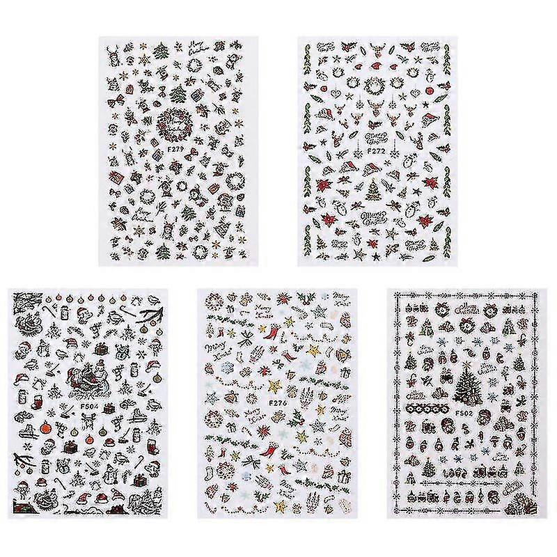 5pcs Nail Sticker Christmas