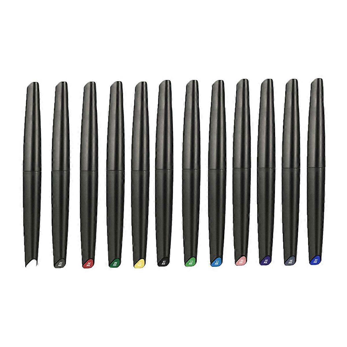 12 Colors Brush Pen Environment-friendly Water-based Soft Head Marker