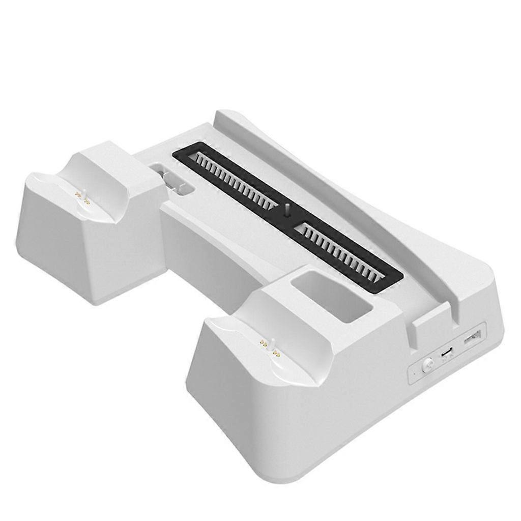 Multifunctional Vertical Stand with Cooling Fan Base Dual Controller Charging Dock Station for PS5 DE Host
