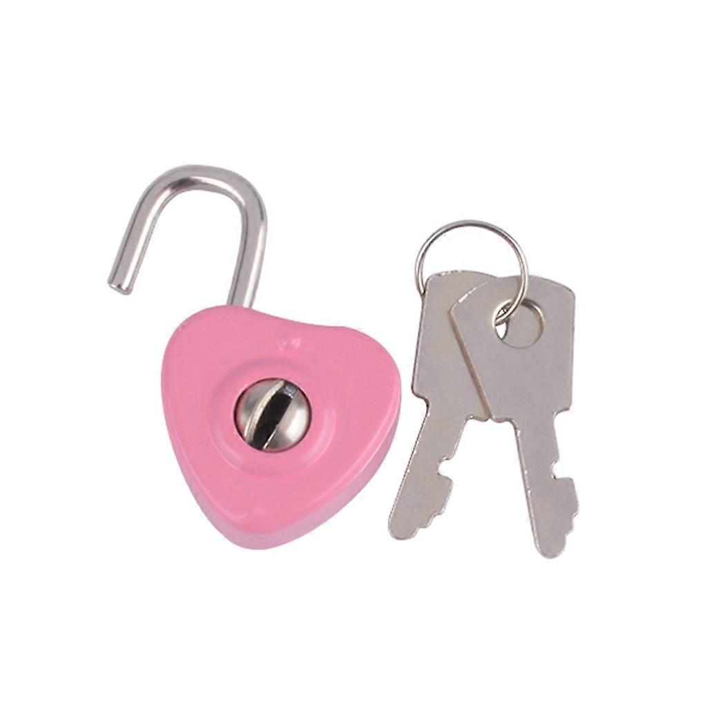 Mini Love Padlock Cute Heart Shape Lock With Keys Drawer Suitcase Security Lock for Suitcase Luggage Diary Book Other