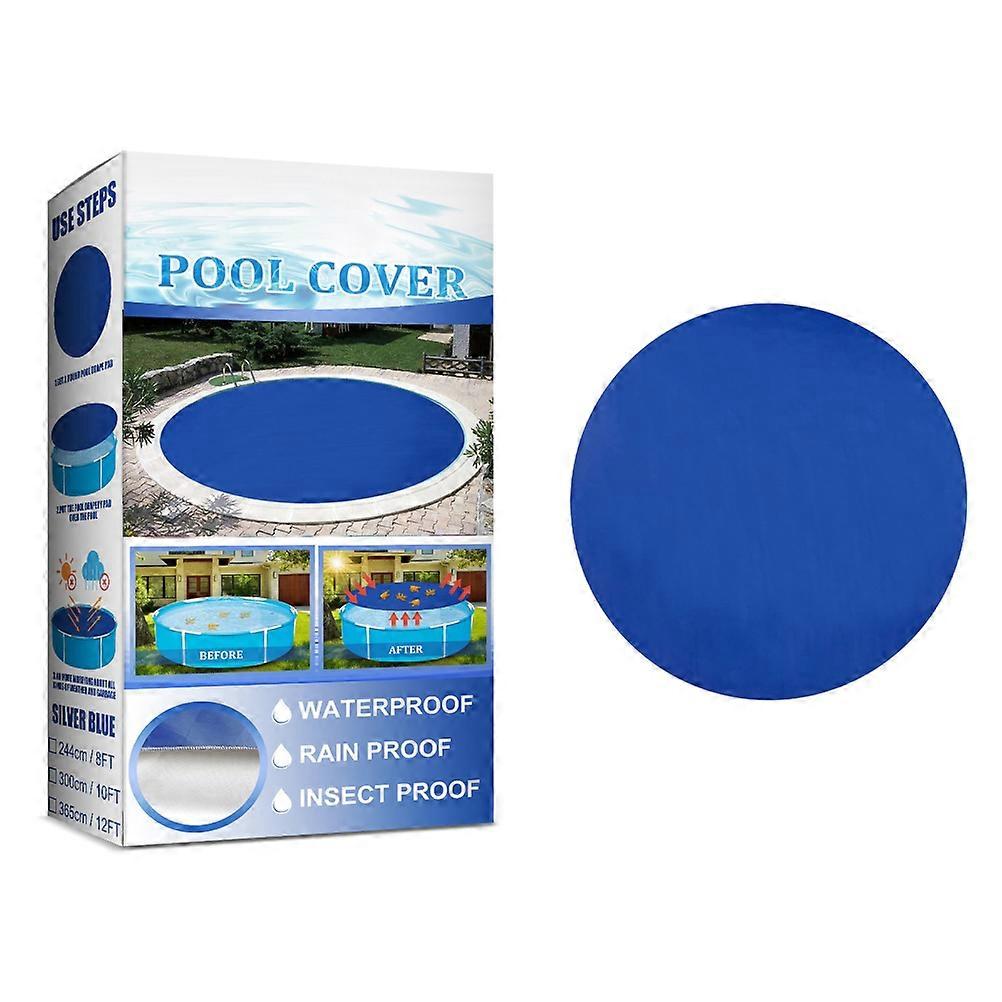 Round Swimming Pool Cover Solar Heating Protector Dust Proof Shield Rainproof for Swimming Pools
