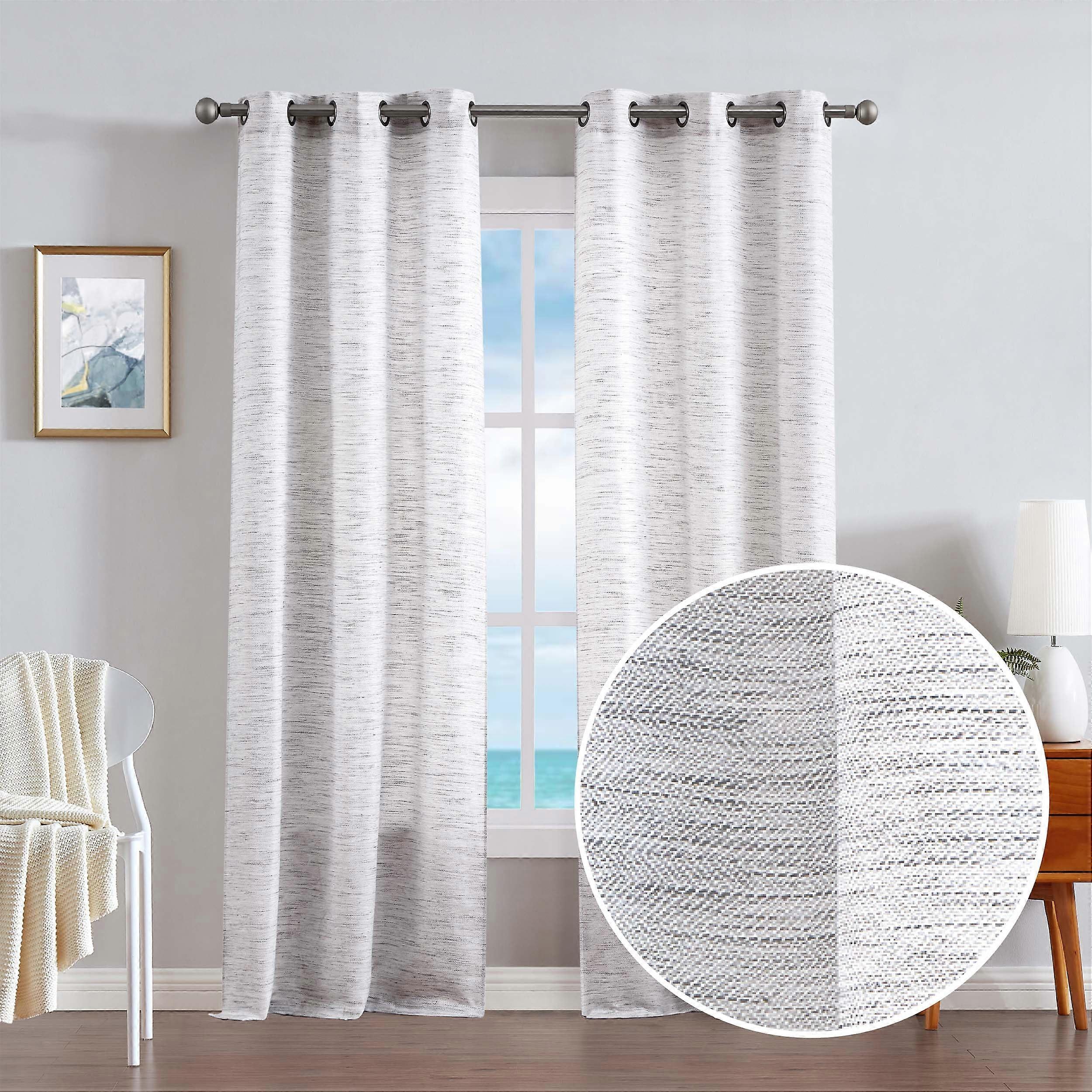 2 Panels Light Filtering Textured Curta for Window Treatment Drapes 36' x 108'