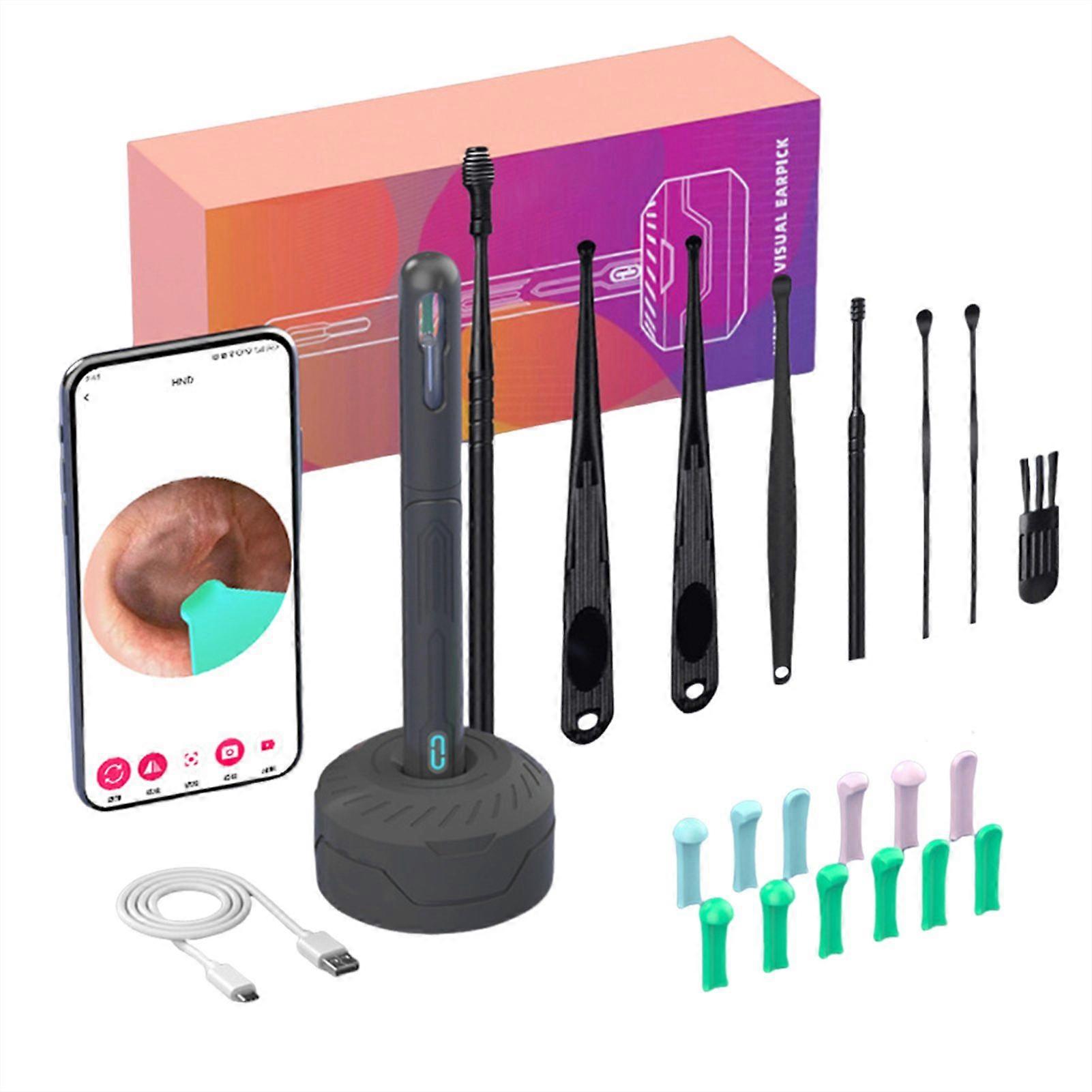 NK3-X PRO WiFi Wireless Ear Cleaner, Safe Earwax Removal for Kids & Adults, HD Camera Otoscope with Magnetic Case & APP Control