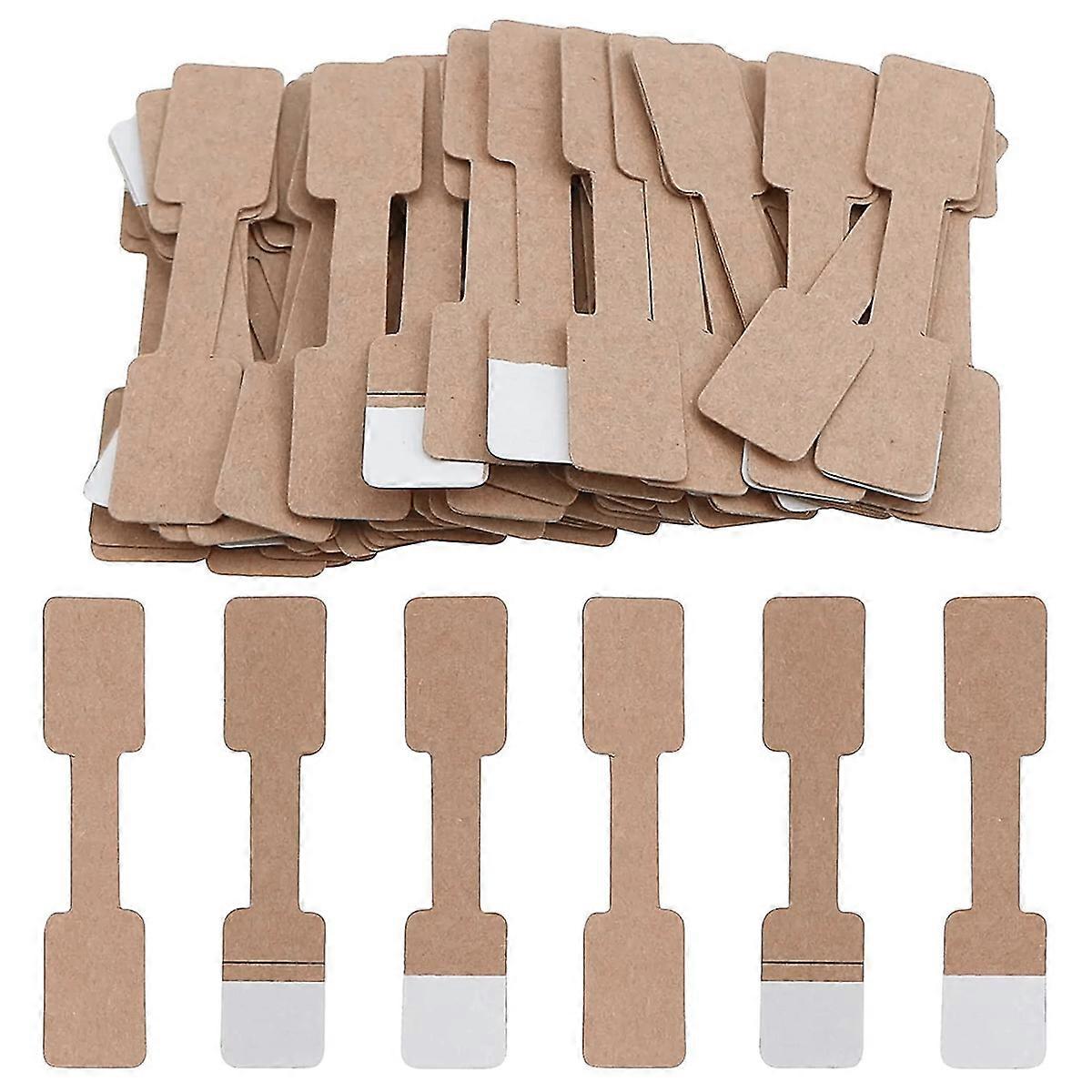 四分骨折の空白の茶色の紙の値札ラベルジュエリーディスプレイカードラベルリングステッカーハングタグ