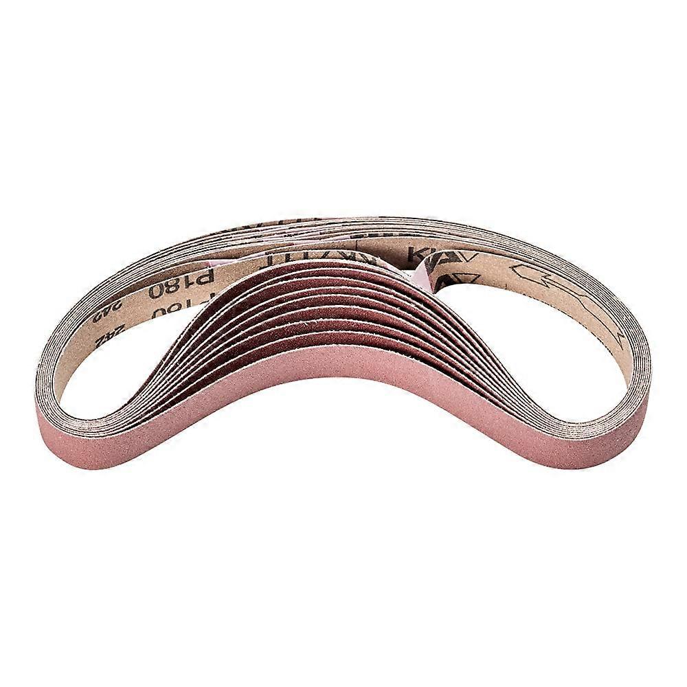 Sanding Belt BA, Pack of 10 | Corundum 20 x 520 mm A180 | 45098018 - for Universal Use with Belt Sanders