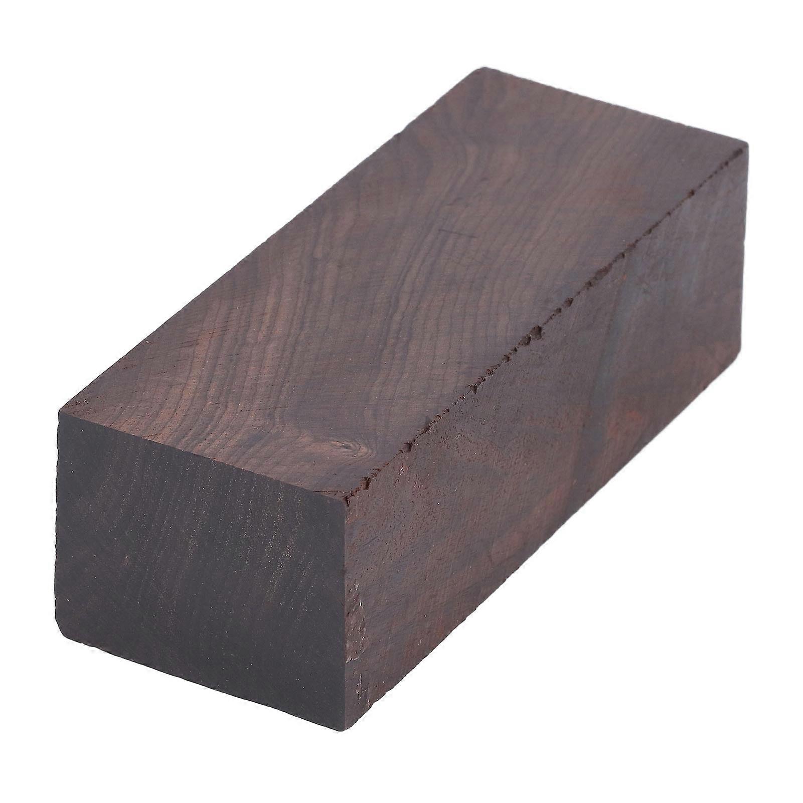 Ebony Wood Blank Woodcraft Carving Block Rectangular Wooden Block for DIY Crafts Instrument Handle Paperweight 