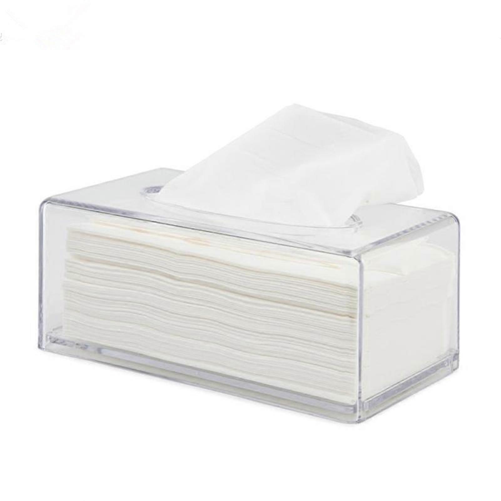 Tissue Box Holder With Cover Rectangular Facial Tissue Dispenser Box Case For