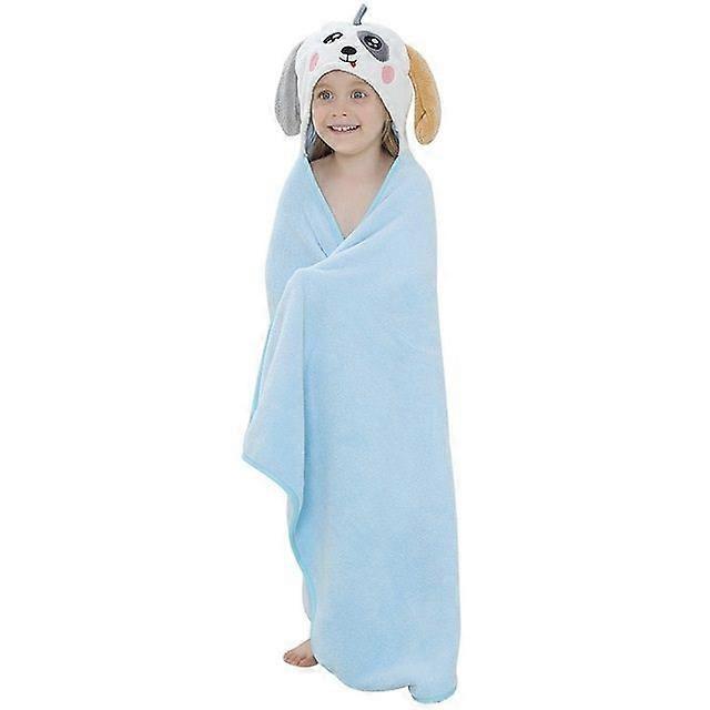 Bathrobe Children's Bathrobe Micron Super Soft 80*130 Micron Puppy Light Blue