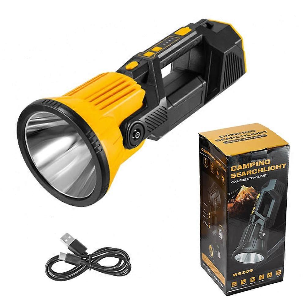 Rotatable Head Solar Powered P50 Flashlight RGB Handheld Lantern Camping Search Light