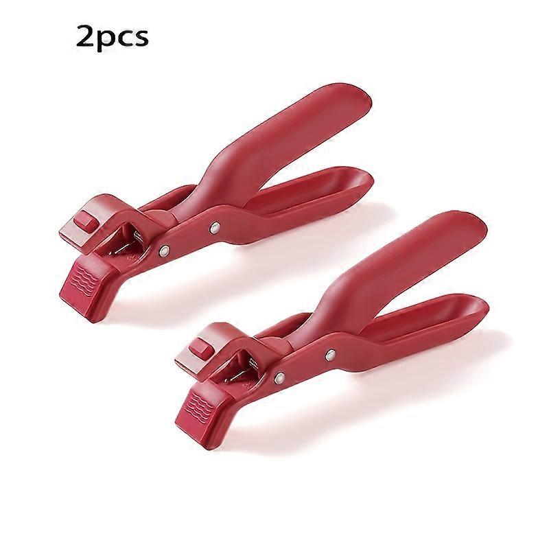 2개 주방 다용도 화상 방지 그릇 클립 내열 클립 그릇 접시 실리콘 침투 방지