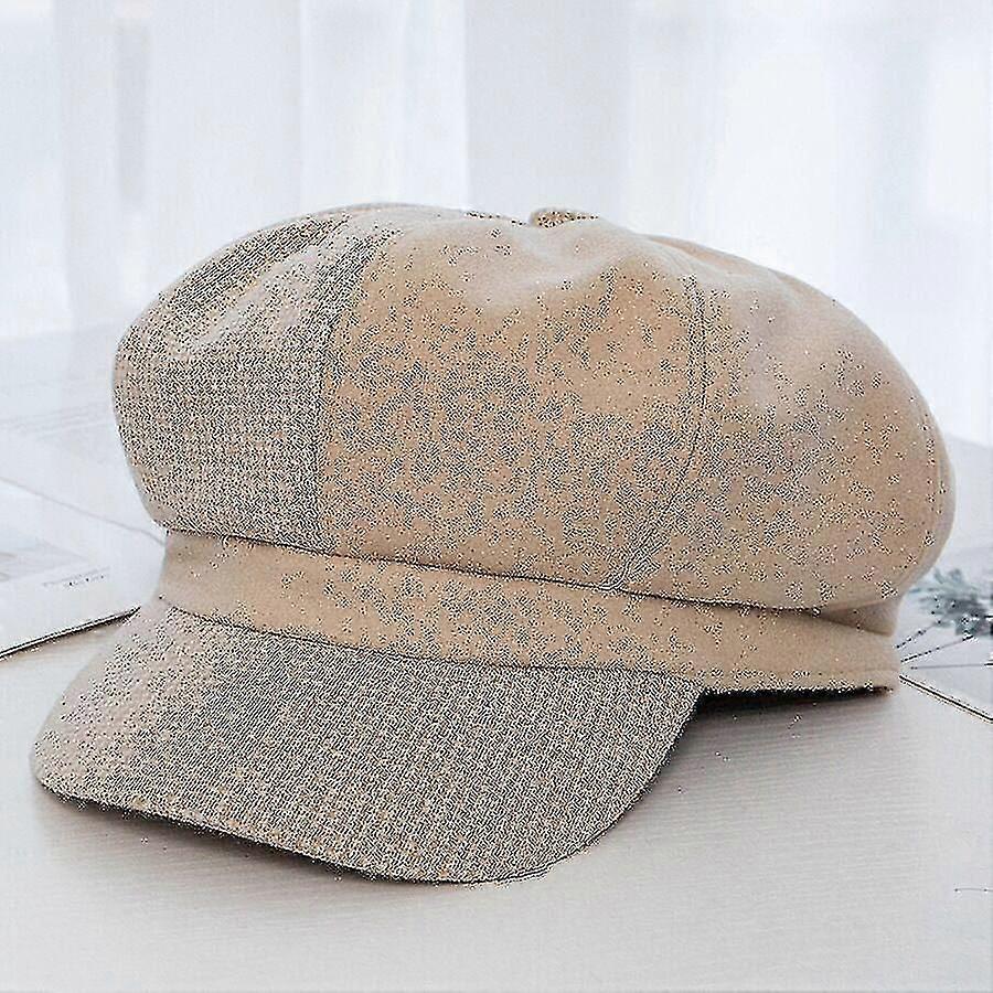 Autumn/winter- Octagonal Cap, Plaid Keep Warm, Hat's