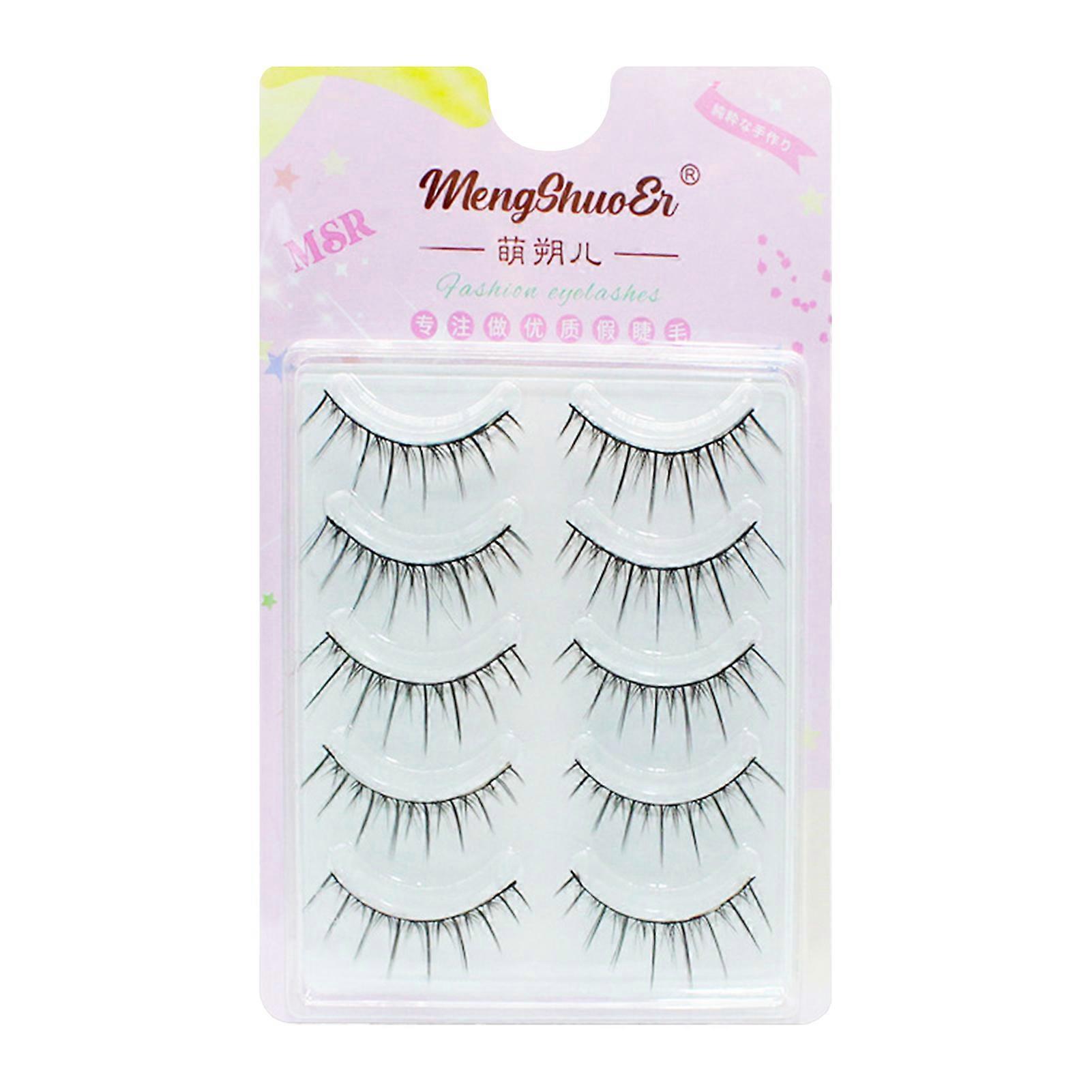9-13mm Strip Wispy Fake Lashes 5 Pair One-Piece False Eyelashes