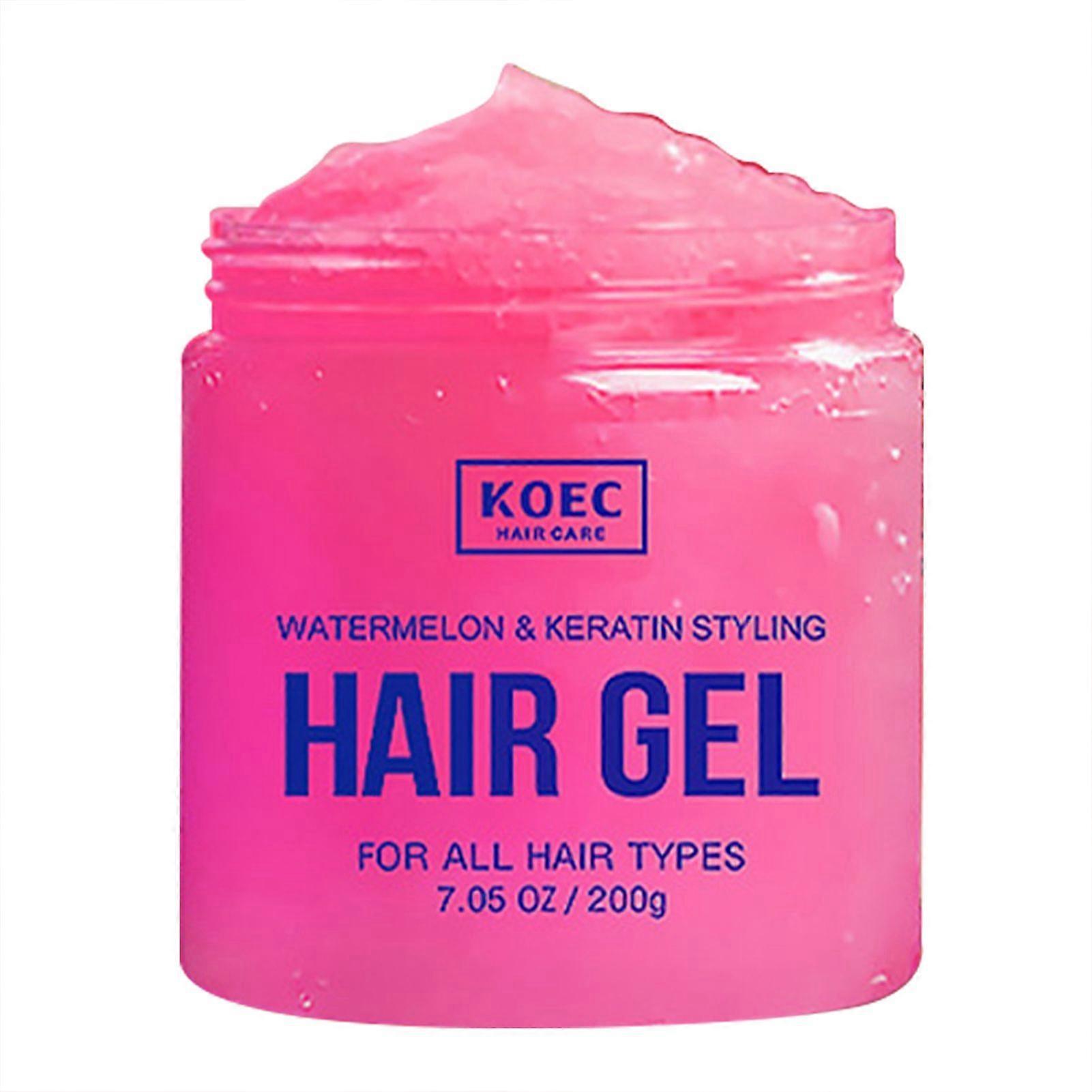 Vitamins C Hair Gel with Moroccan Oil for Curl Waves Hydrating Texturizing Styling Gel for All Hair Types