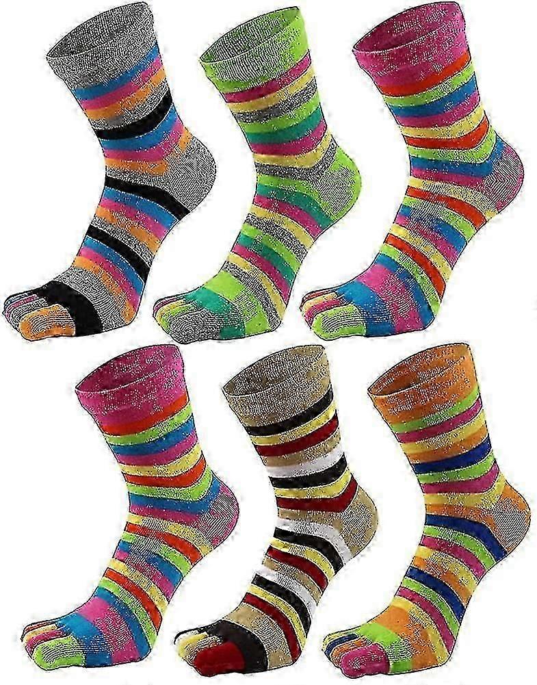 Kadın Ayak Çorapları 5 Parmak Pamuk Fitil Atletik 6'lı Paket A-İyi