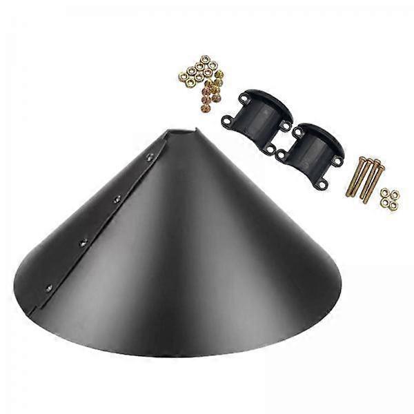 2xPlastic Wrap Around Squirrel Baffle Foldable with Accessory for Garden Patio