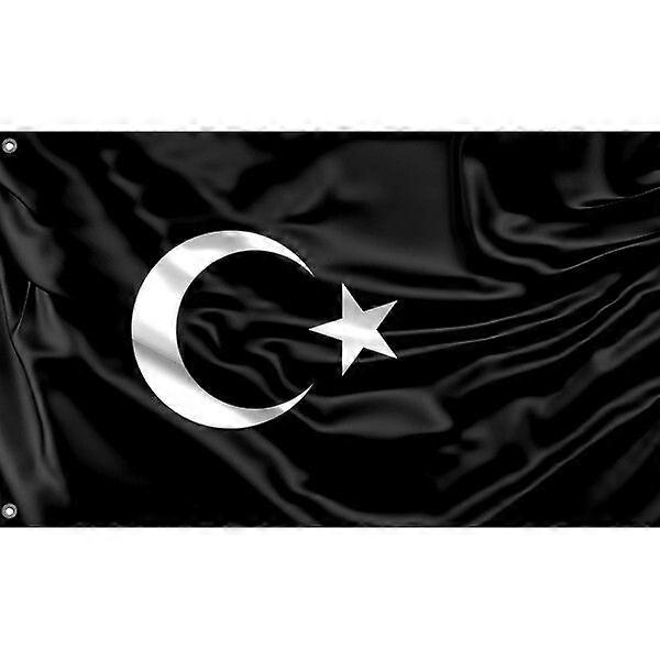 Μαύρη σημαία της Τουρκίας | Μοναδικός σχεδιασμός, 3x5 πόδια / 90x150 cm4x6Ft/120x180 cm TTQ3319