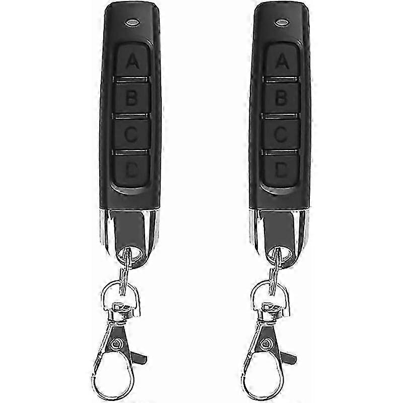 Universal Control to Copy All Fixed Codes + Scroll Codes (2pcs) HH Garage Door Remote Control Duplicator 433MHz 4 Buttons Remote