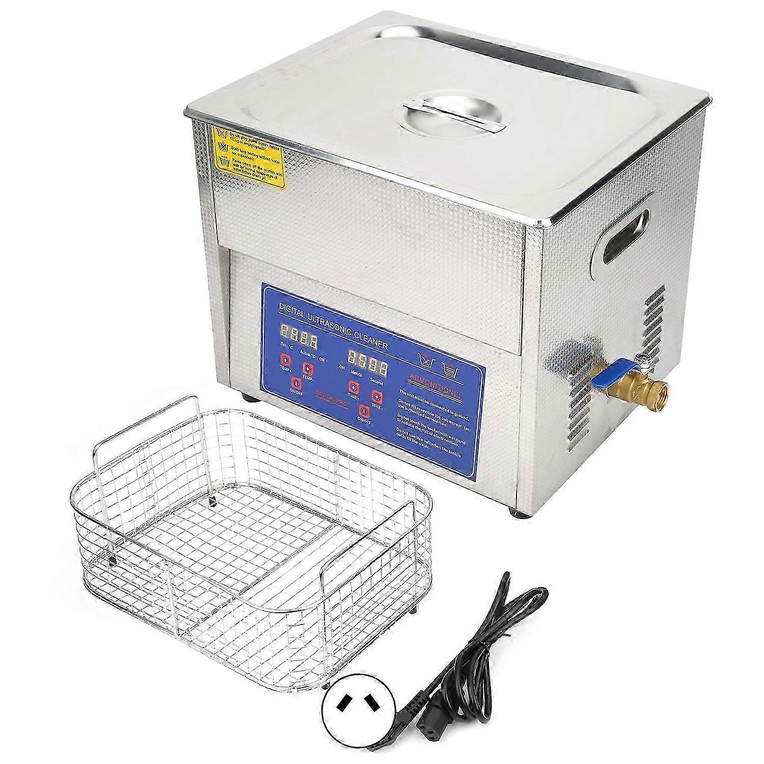 Ultrasonic Cleaner 10l Digital Display Ultra Sonic Tank Bath Cleaning Heater Timer Mh?040xau Plug Ac
