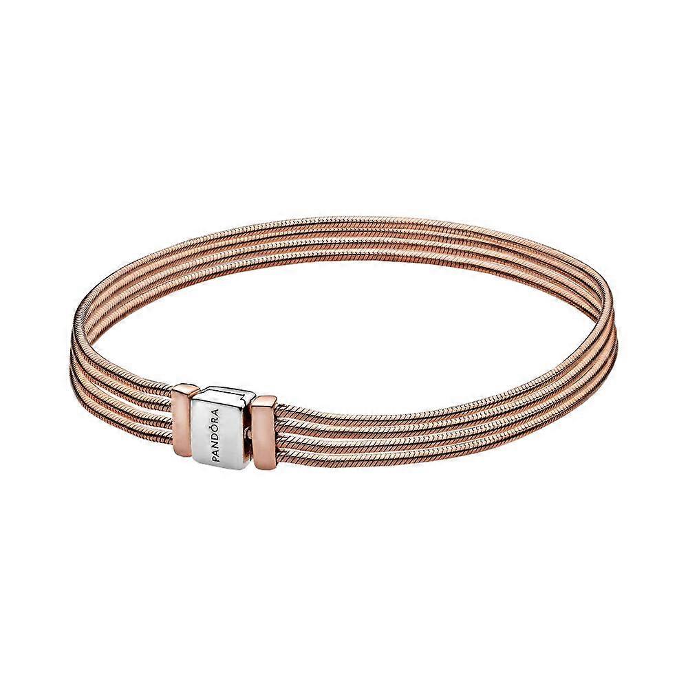 REFLEXIONS Multi Snake Chain Rose Charm Bracelet Ref: 7733