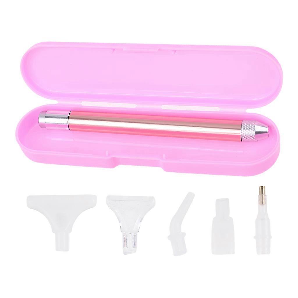 7pcs/set 5D Diamond Painting Tool Angled Tip Point LED Lighting Drill Pen Kits  golden