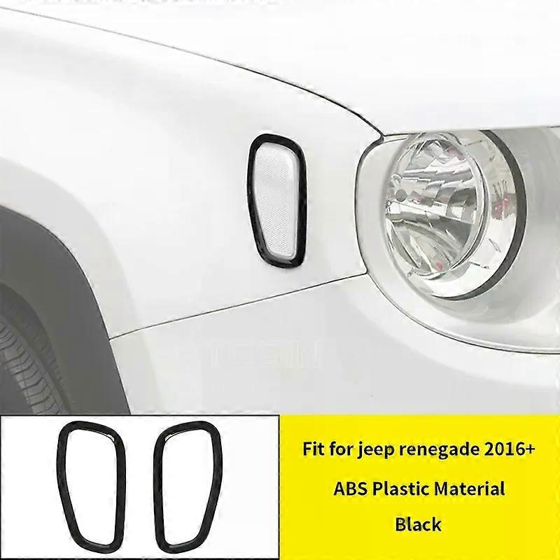 Car Front Side Fender Light Lamp Decoration Cover Suitable for Jeep Renegade 2016 2017 2018 2019 2020 2021 2022 2023 2024 Up Accessories