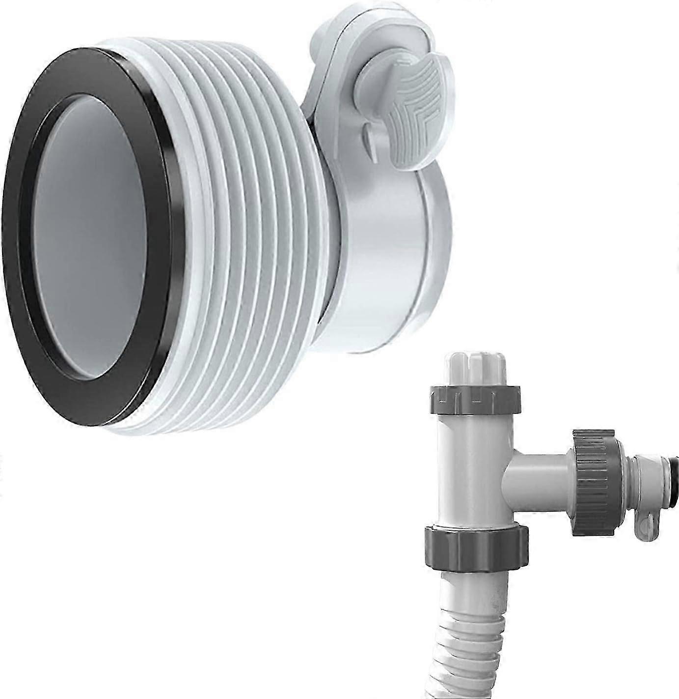 Pool Hose Adapter With Thread, Peplacement Hose Adapter For 1.5" And 1.25" Connections