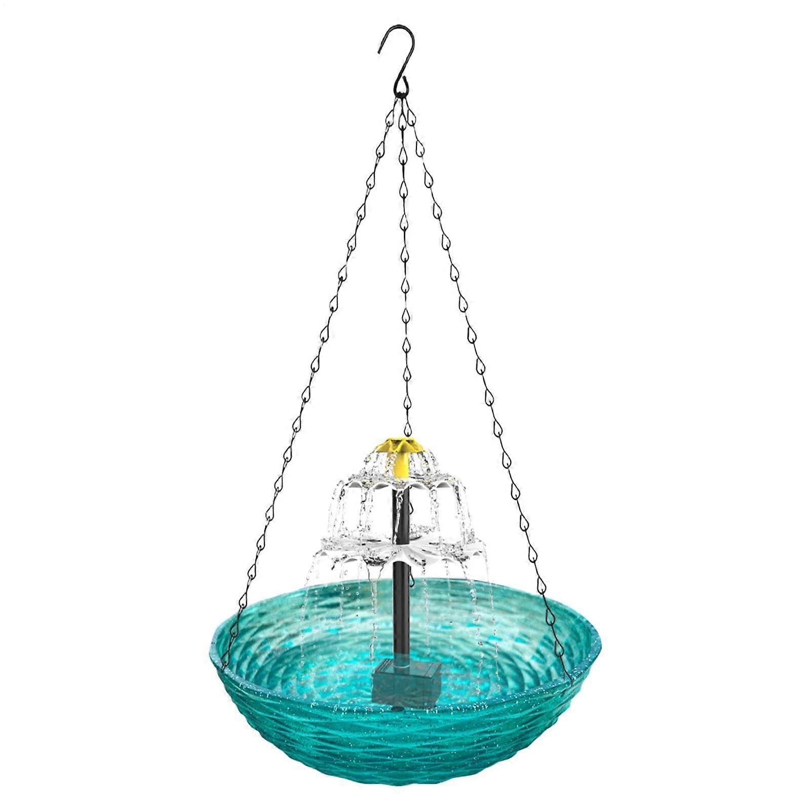 Bird Outdoor Feeder Bath Combination with Water Fountain, Durable Plastic, 24-Inch, Easy to Clean and Maintain