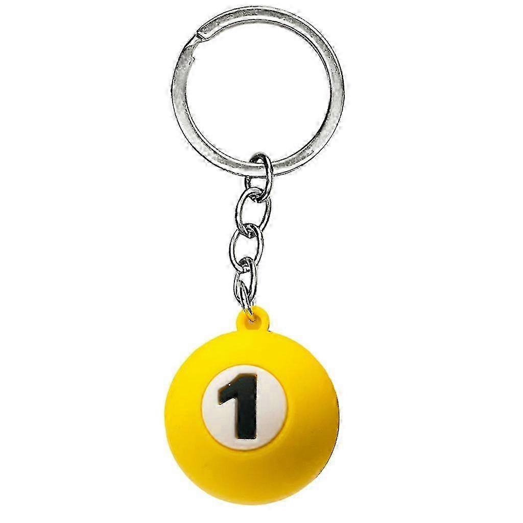 クリエイティブビリヤードキーホルダー - ミニテーブルボールキーホルダーの装飾 - 1個