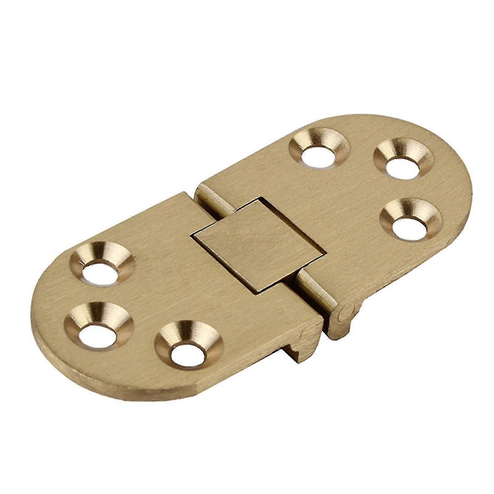 Copper Anti-Rust Flip Top Hinge with Screws, Round Edge Hinge for Folding Table Desk