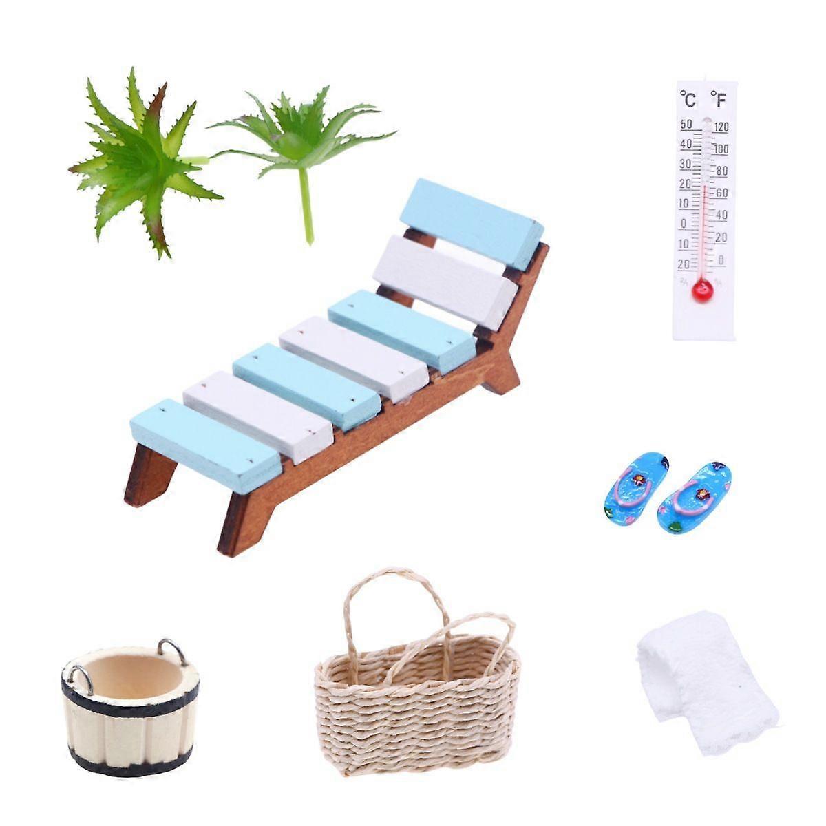 Beach Micro Landscape, Miniature Decorative Sauna Accessory Set, Miniature Decorative Beach Decoration, Mini Beach Decorations, Mini Dollhouse Accesso