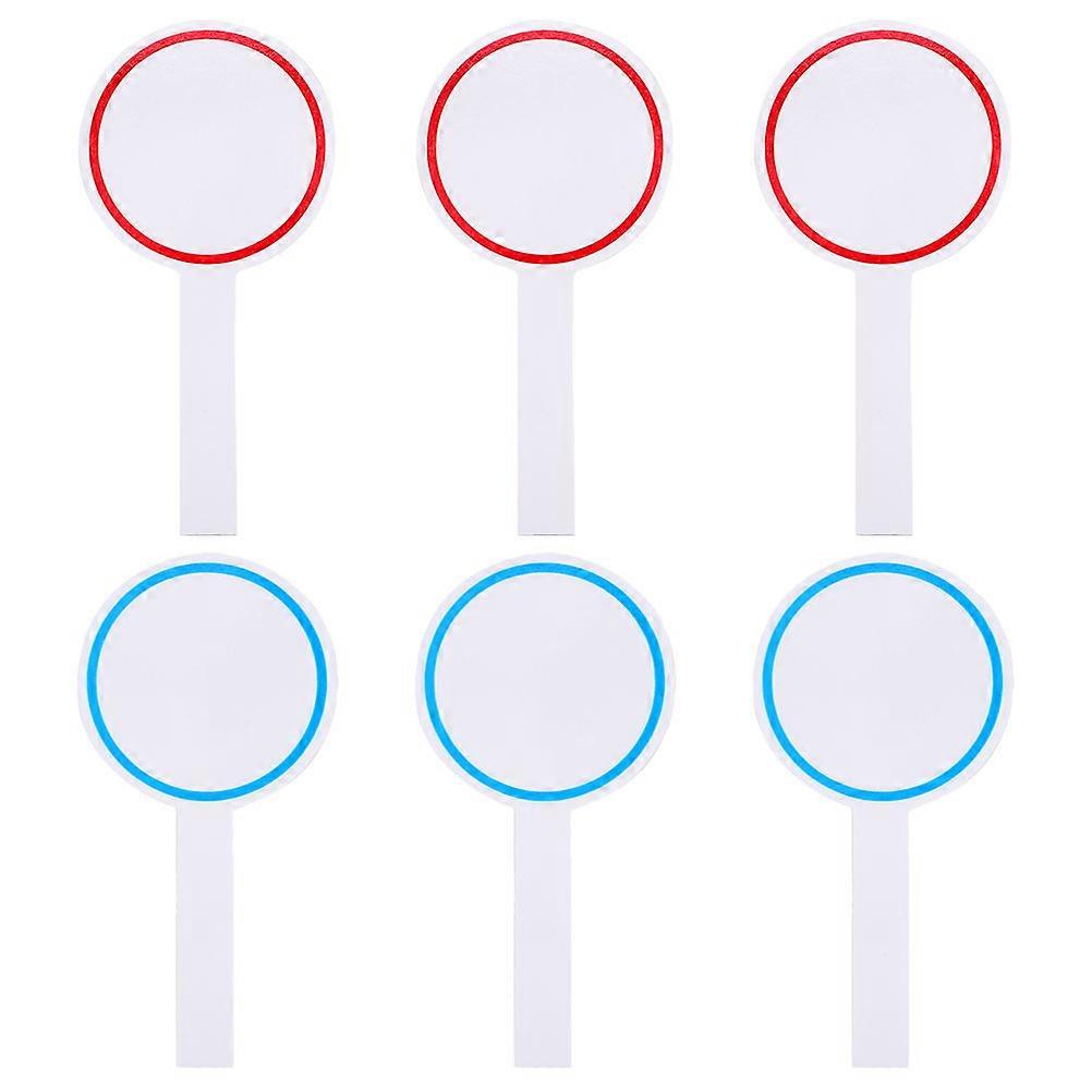 6pcs Handheld Dry Erase Paddle Scoreboards, Blank Whiteboards for Voting, Sports Events, Quizzes, Easy Wipe Material