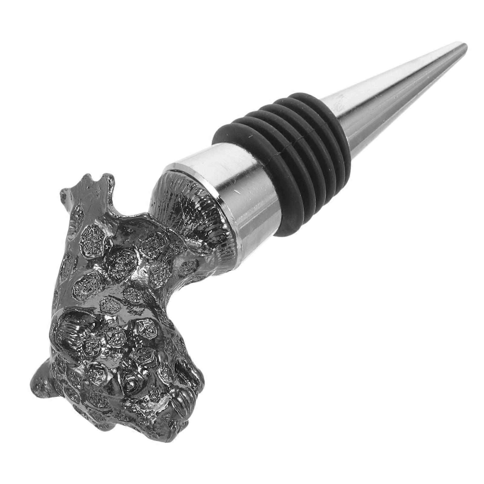 Leopard Head Metal Decorative Bottle Stopper Zinc Alloy Various Occasions Vacuum Seal 1Pcs
