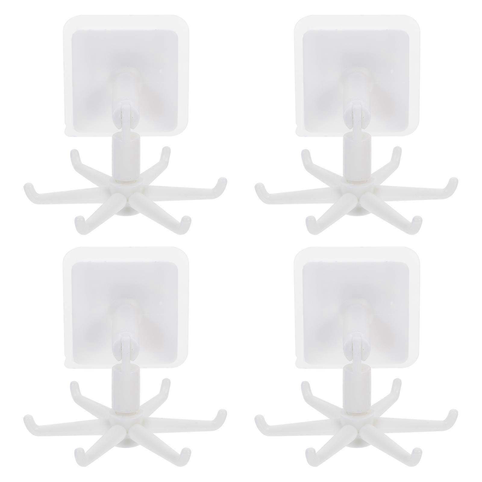 Countertop Utensil Hanger Rotatable Utensil Rack Kitchen Organization Wall-mounted Installation 11x7x7cm 4Pcs