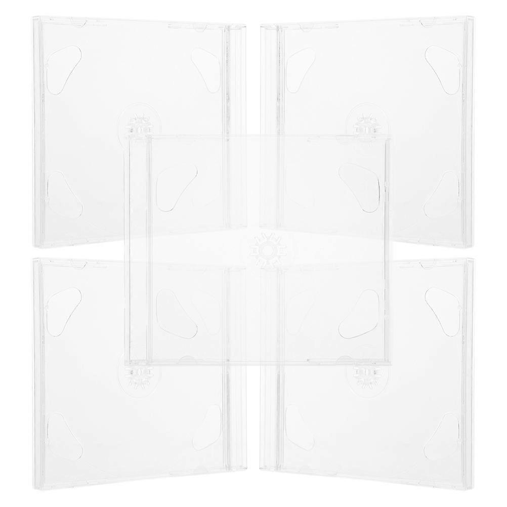 CD Holder Organizer Clear Design Portable for Storage Holder Elegant CD Disc Storage 5Pcs