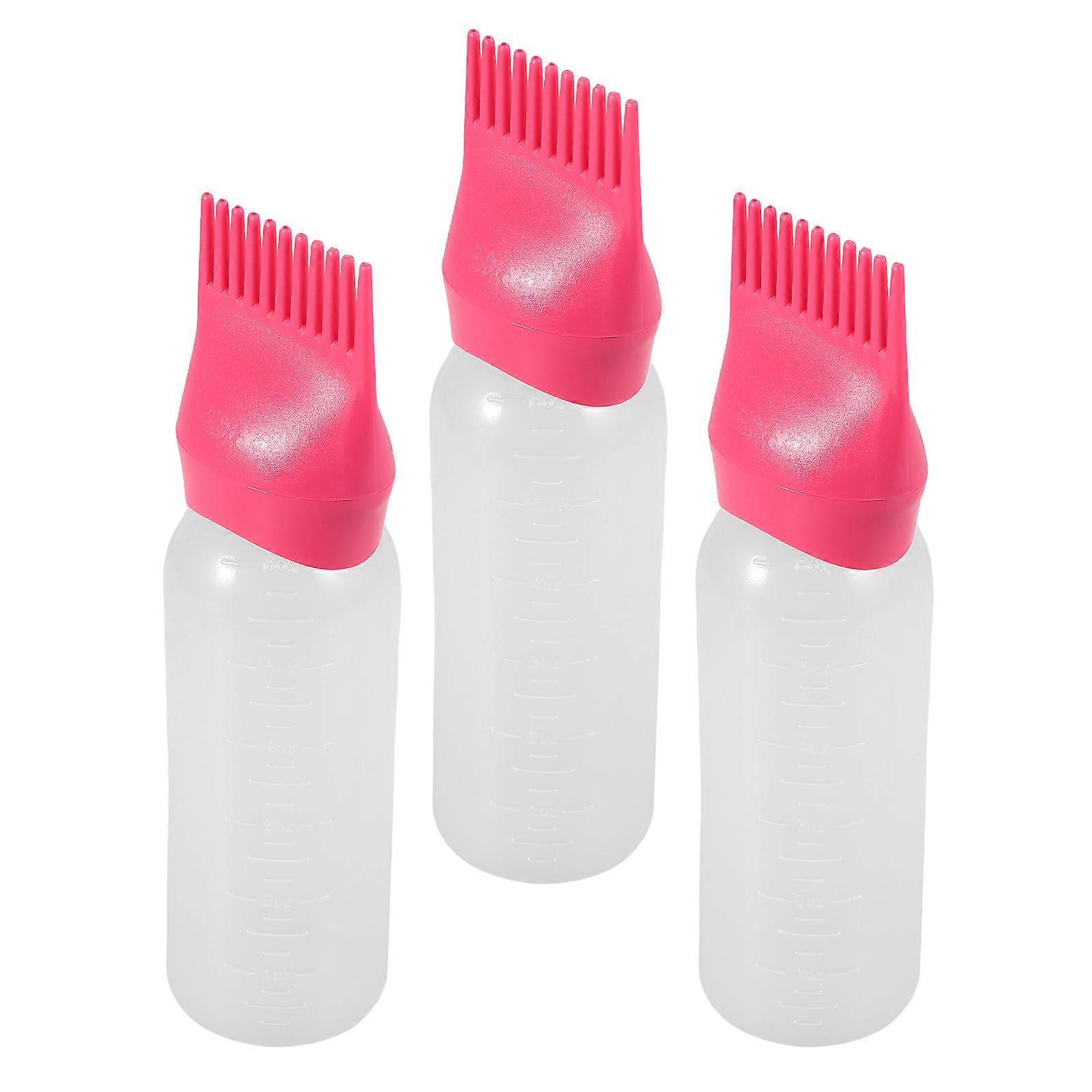 3pcs Hair Dye Applicator Bottle with Root Comb for Easy Dye and Oil Application – Durable, Versatile, Suitable for All Hair Types for Salon or Home