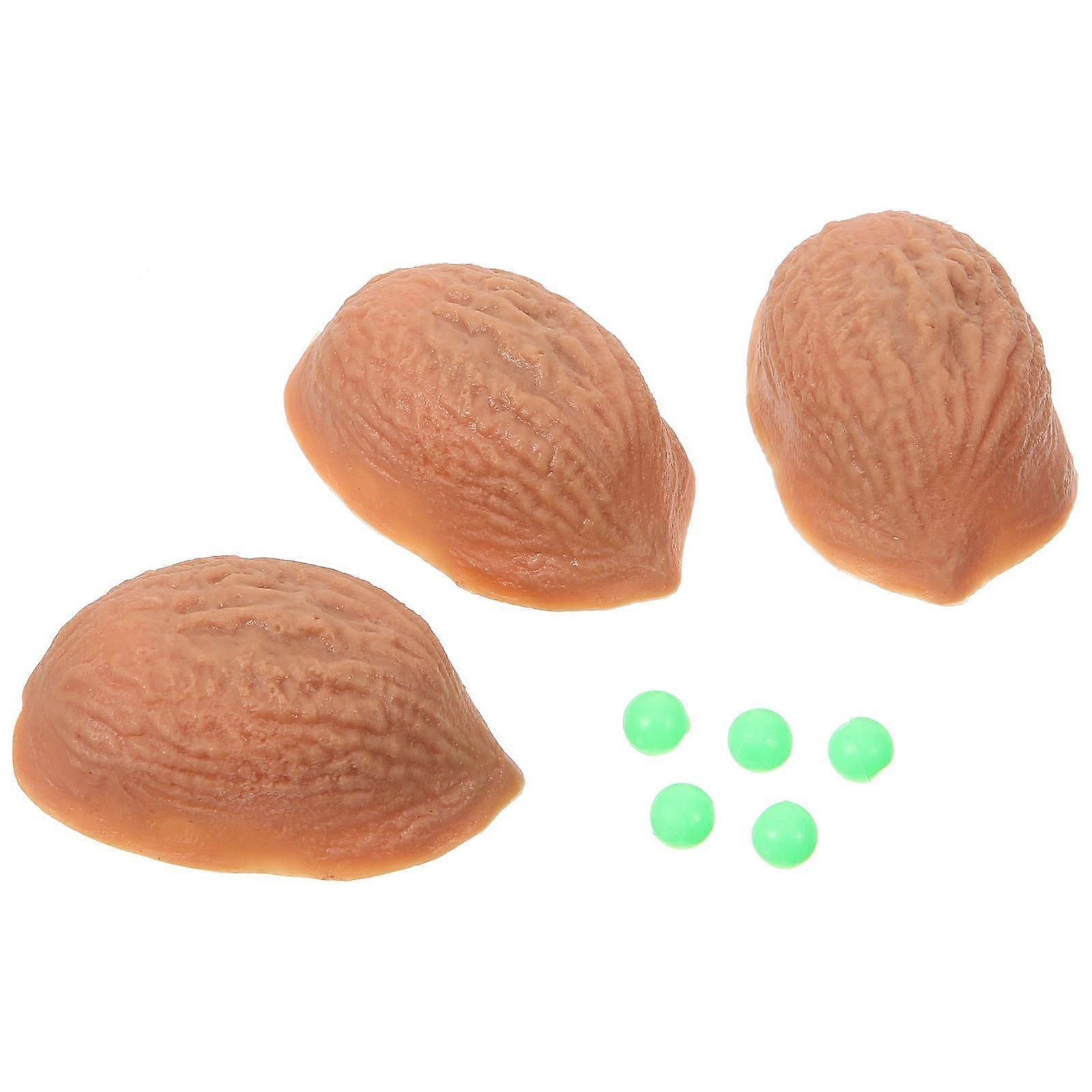Circus Equipment Walnut Shell and Balls Trick Set Entertainment Shows 5.2x2.8x1.9cm Intelligence Development 1Set