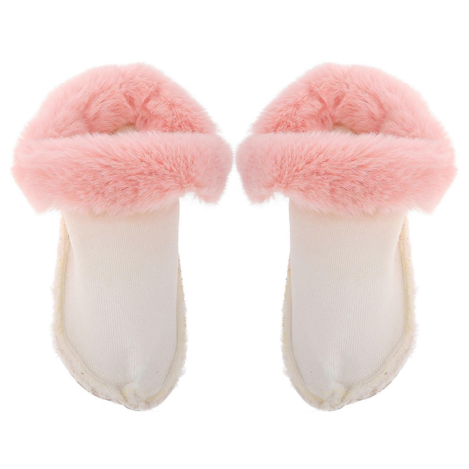 Hemoton 1 Pair Winter Fluffy Shoe Inserts for Men and Women Detachable Plush Hole Warm and Fuzzy Shoe Liners Size 40 41