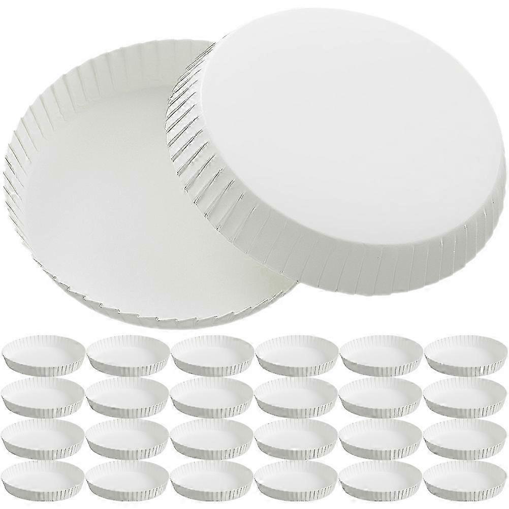 150pcs Stackable Paper Cup Lids 8x8cm White Dustproof Drinking Cup Covers