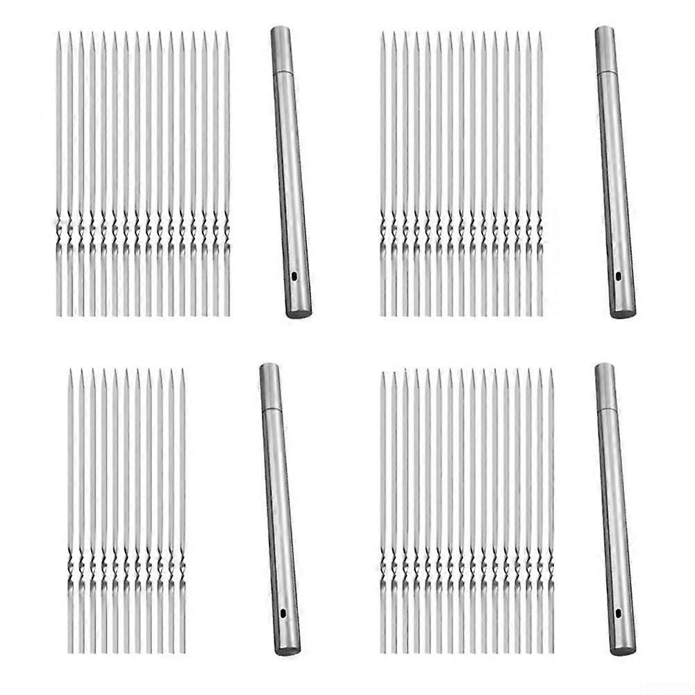 Grilling outdoors made easy with stainless steel skewers and storage tube (30 pieces) 30pcs Ref: 8290