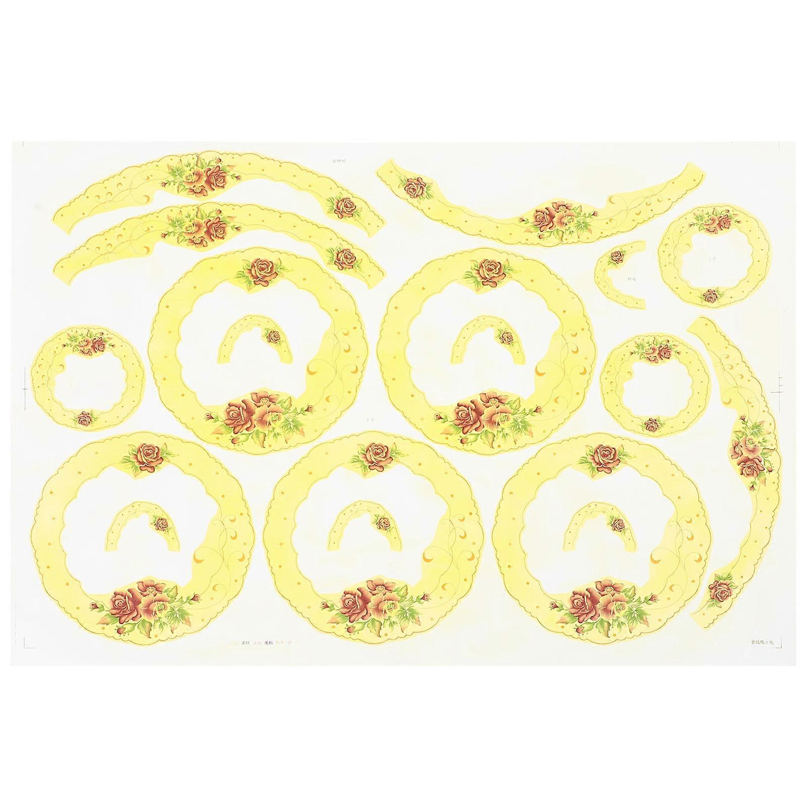 Decal Paper Ceramics Underglaze Transfers Vases Break Resistance Porcelain Material Simple And Generous Design 1 Sheet