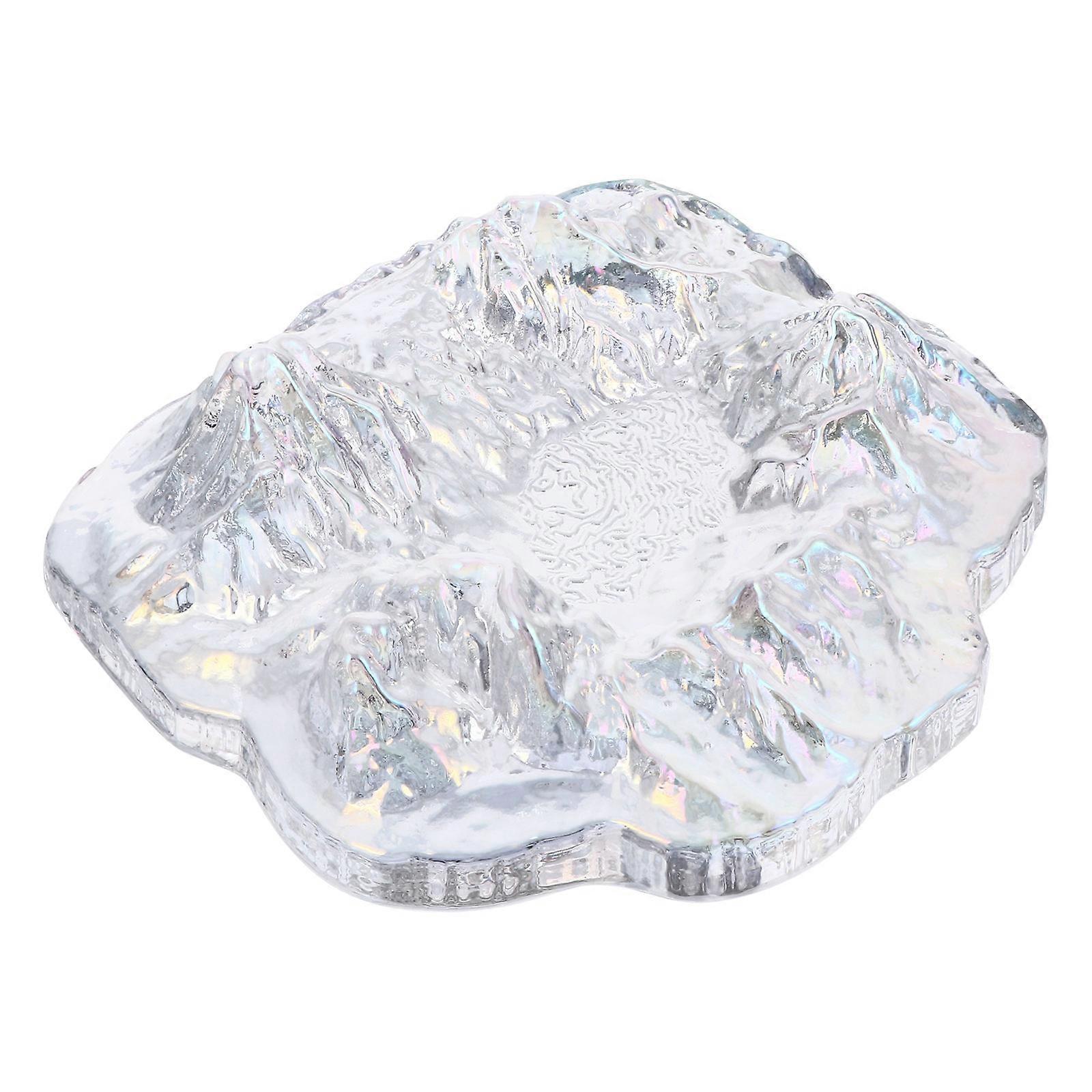Engraved Smoking Tray Innovative Glass Ashtray Mountain Shaped Decor Office Home Use Ash Storage 1Pack