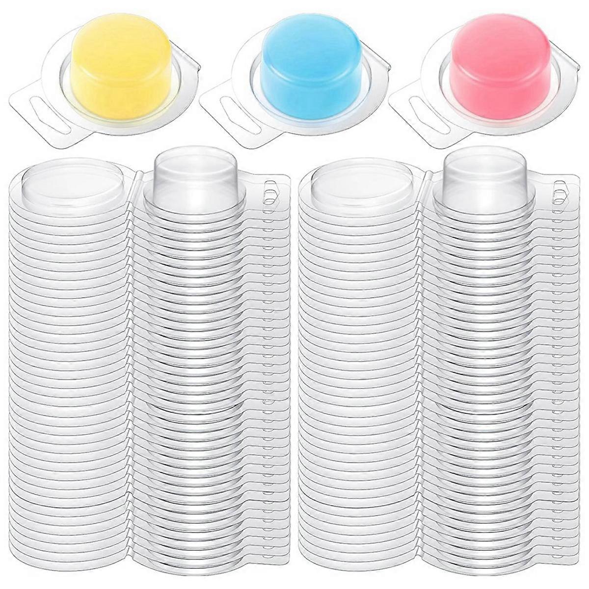 300 Pcs Wax Melt Molds Clear Empty Plastic Wax Melt Clamshells Container Molds PET Single Square 1 O
