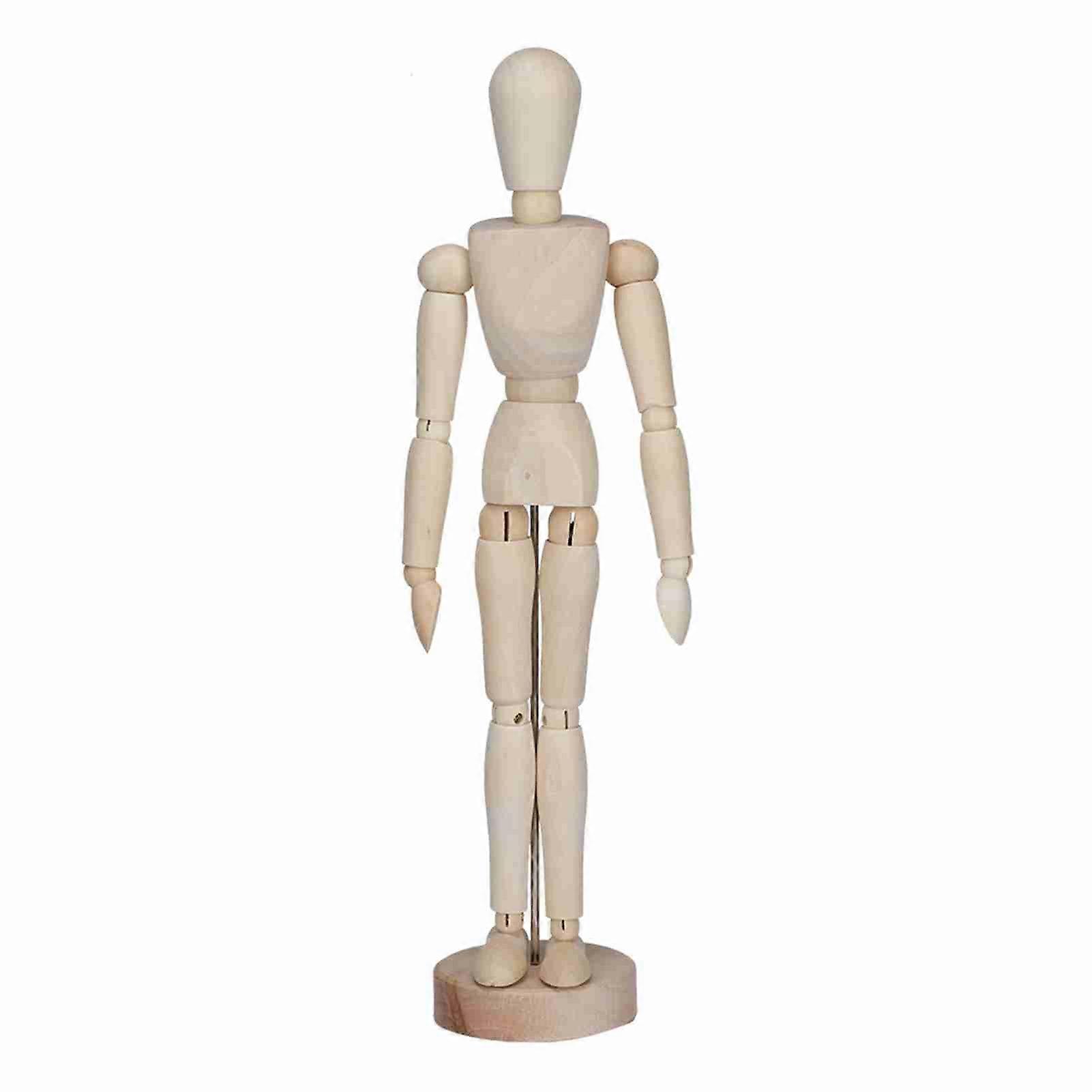 Wooden Artist Drawing Manikin Articulated Mannequin with Base and Flexible Body