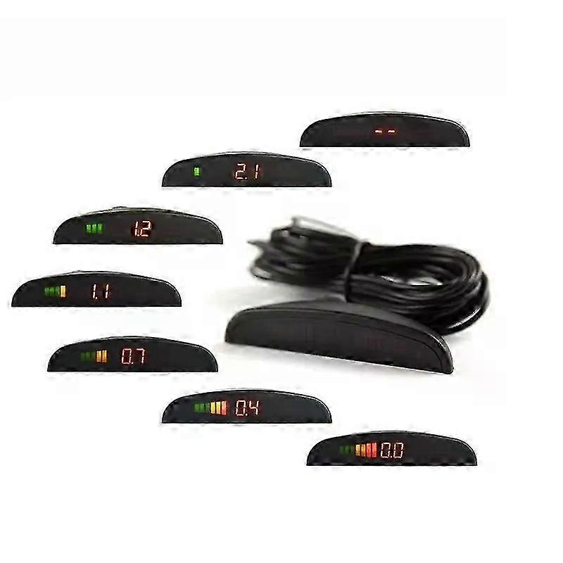 12V LED Monitor System Detector Backup Parking Radar Accessory for Vehicle Reversal Assistance with Sensor Kit Auto Parking Features