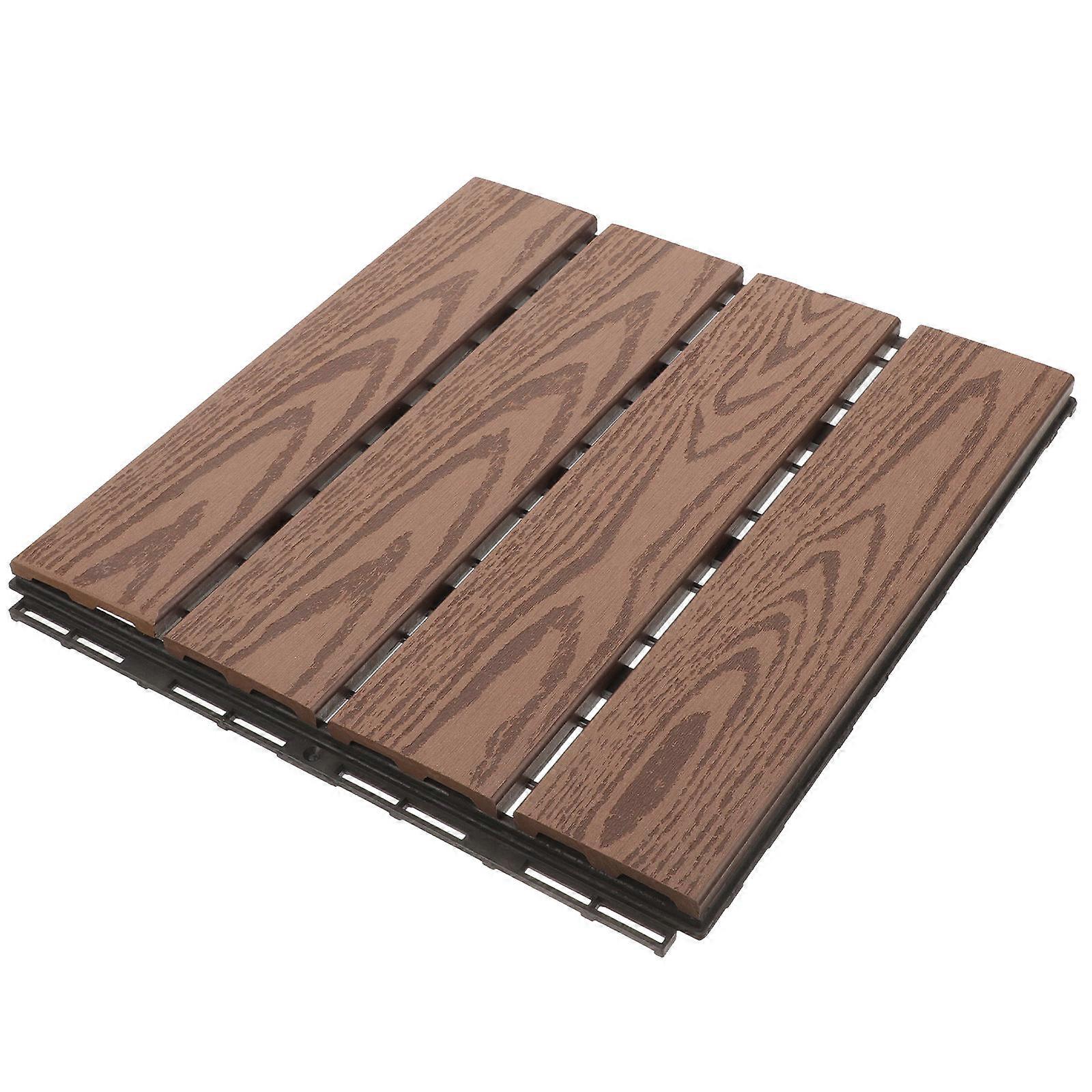 Plastic Decking Tiles Interlocking Outdoor Flooring Tile For Patios Durable 30.00X30.00X2.00CM 1Set
