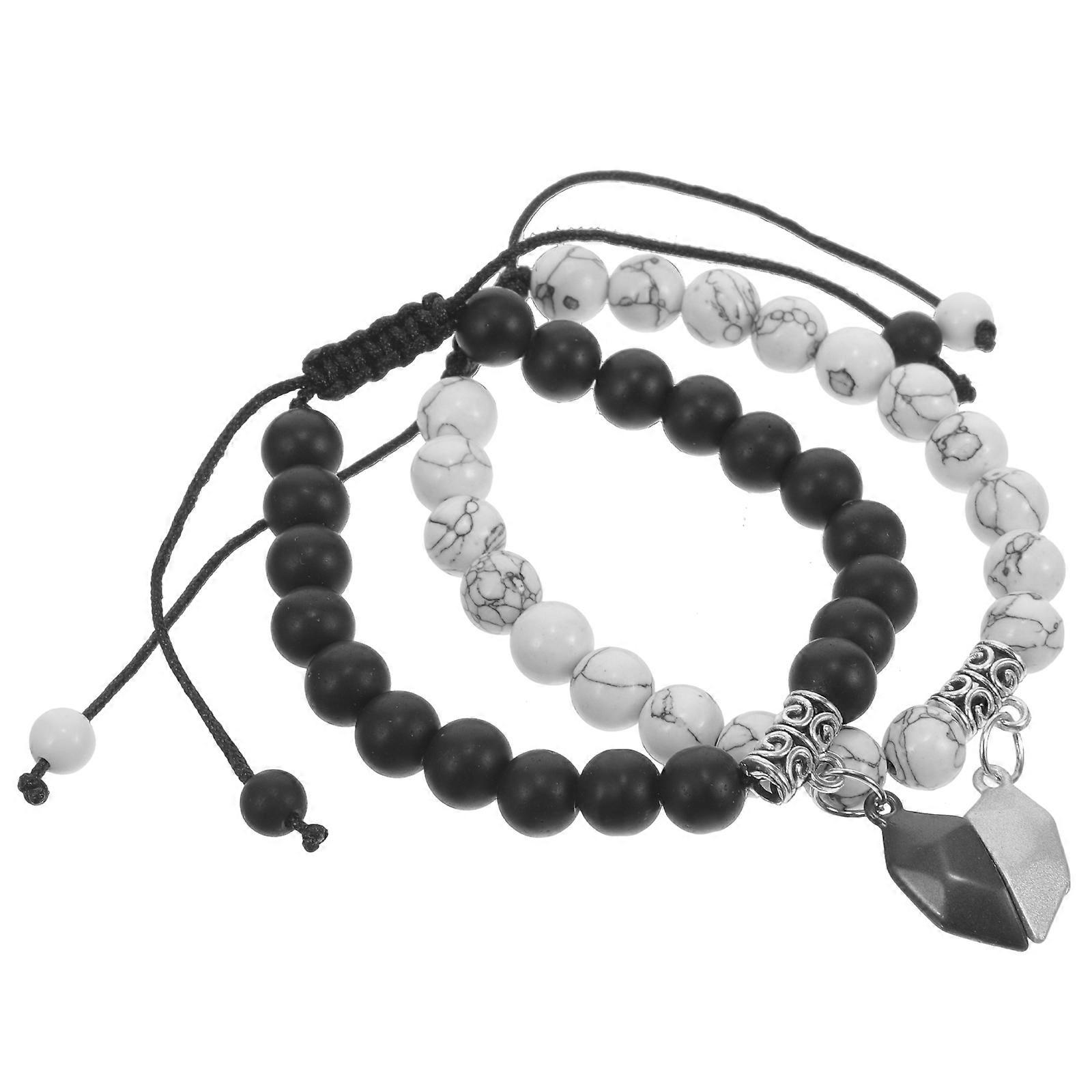 Robuste par armbånd hjerteligt forbindelsessymbol for elskere, matchende håndledssmykker til Valentinsdag, jubilæer og særlige lejligheder