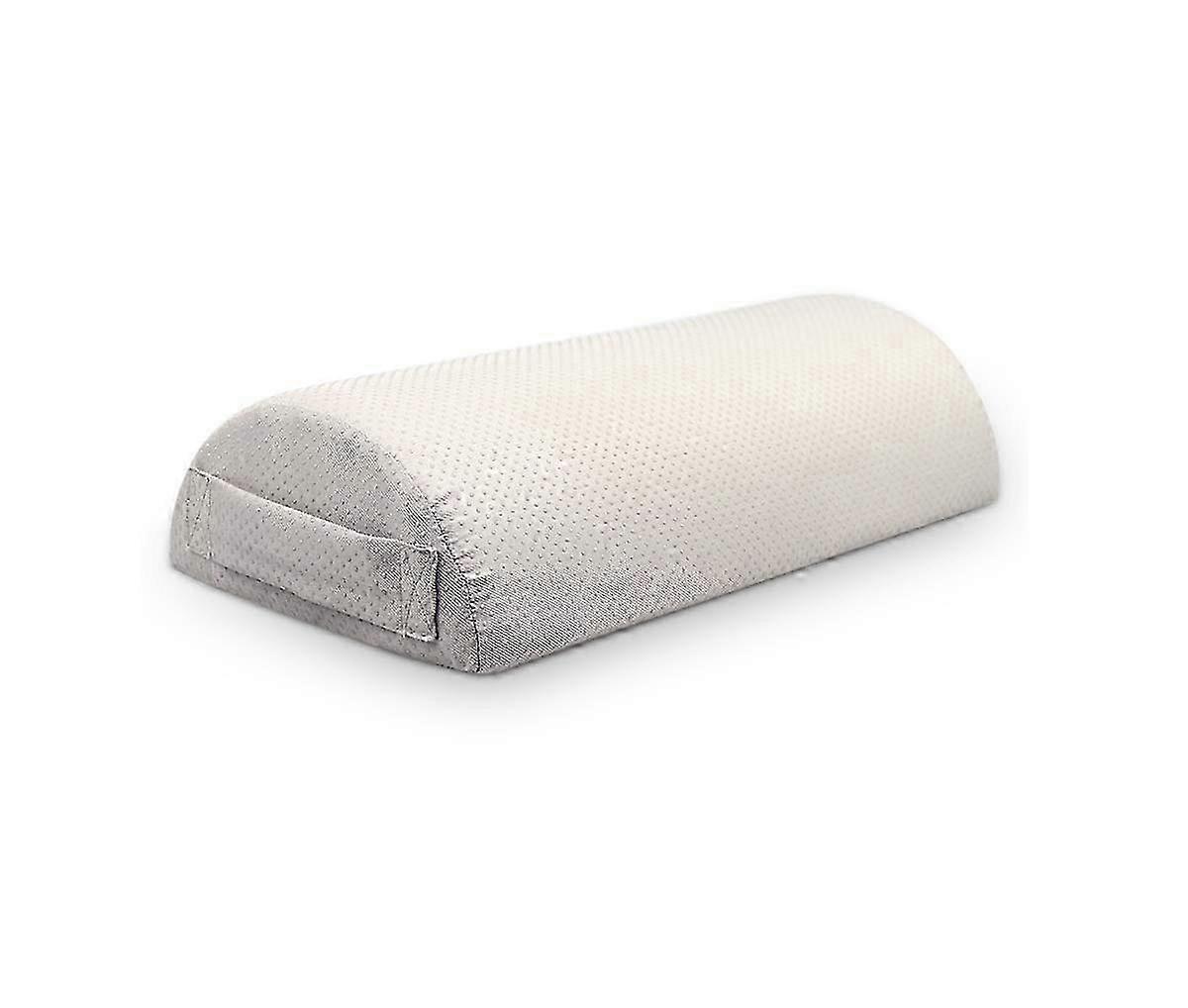 Grayish-white ergonomic memory foam footrest cushion, suitable for office and home use