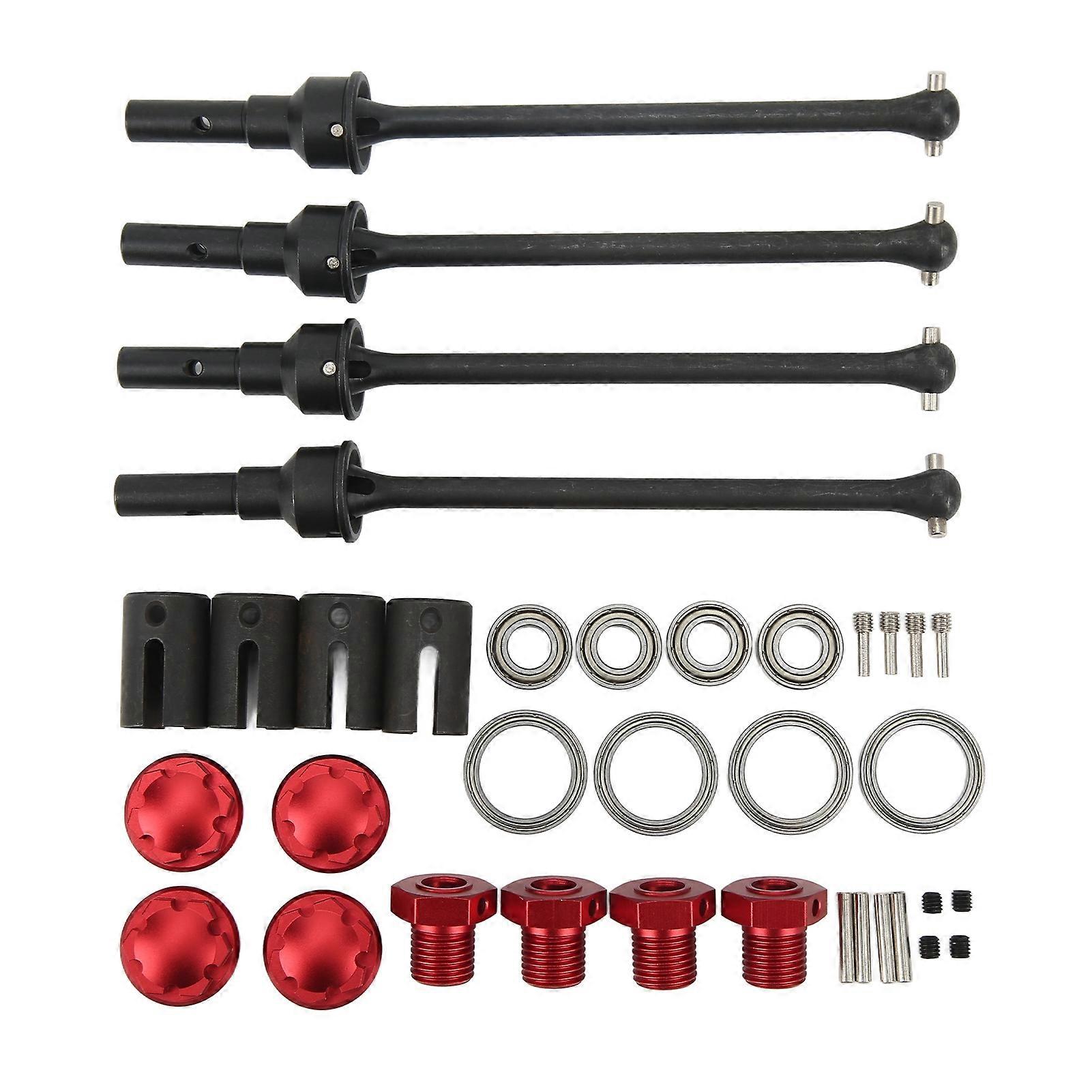 Steel Extended Drive Shaft CVD with Splined Wheel Hex for Traxxas Maxx 1/10 RC Car Upgade Spare Part Red