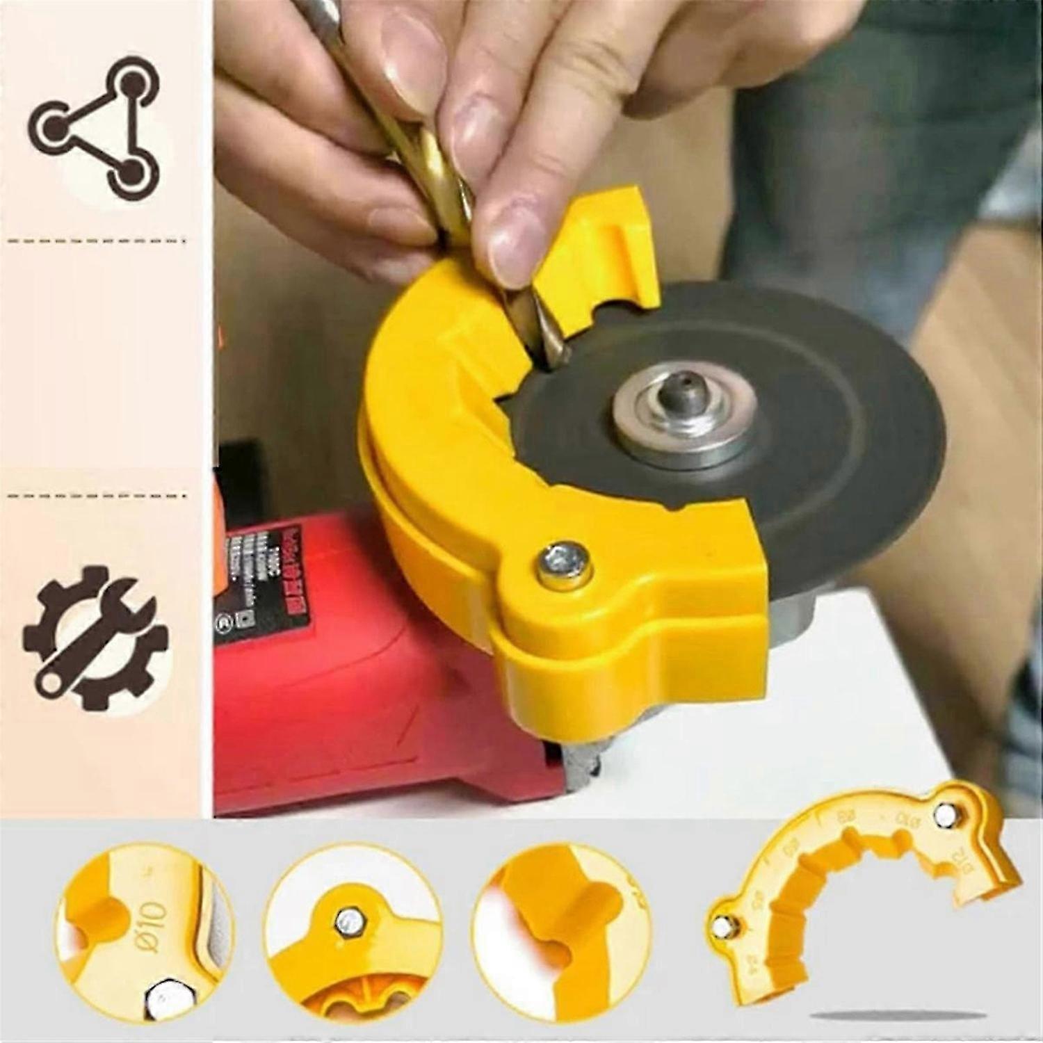 Drill Bit Sharpener, Angle Grinder Drill Bit Sharpener for All Bits, Drill Bit Grinding Attachment,